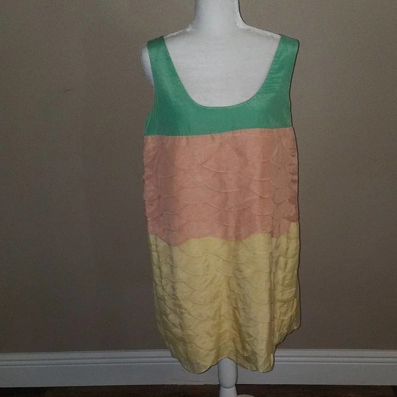 MODCLOTH Chocolate Martini Pastel Scallop Dress 18 - Picture 2 of 7